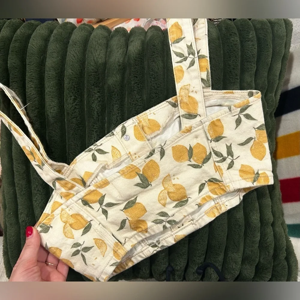 Reformation - Chrissy Demin Crop Too - Lemoncello - size 2 - Picture 5 of 5